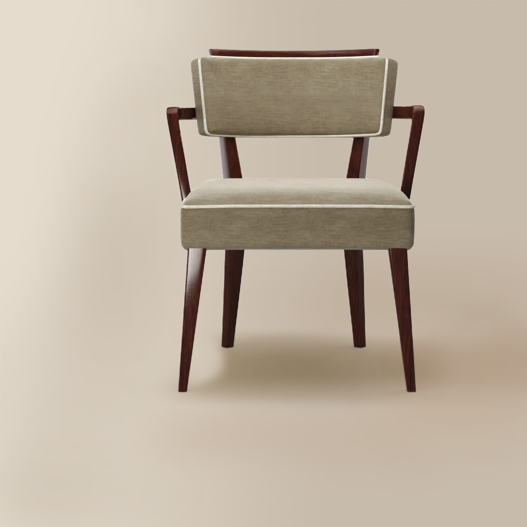 charles armchair grey front