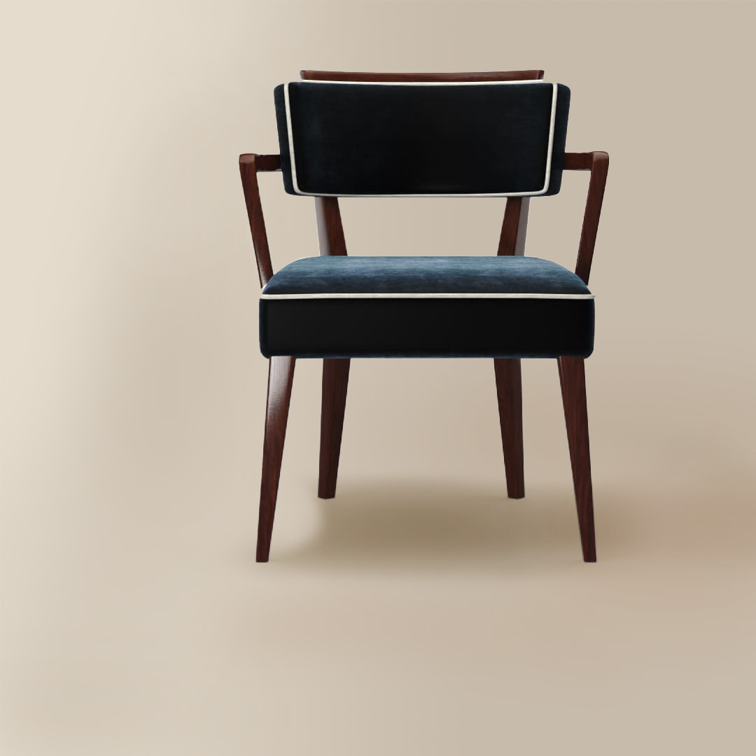 charles armchair blue front