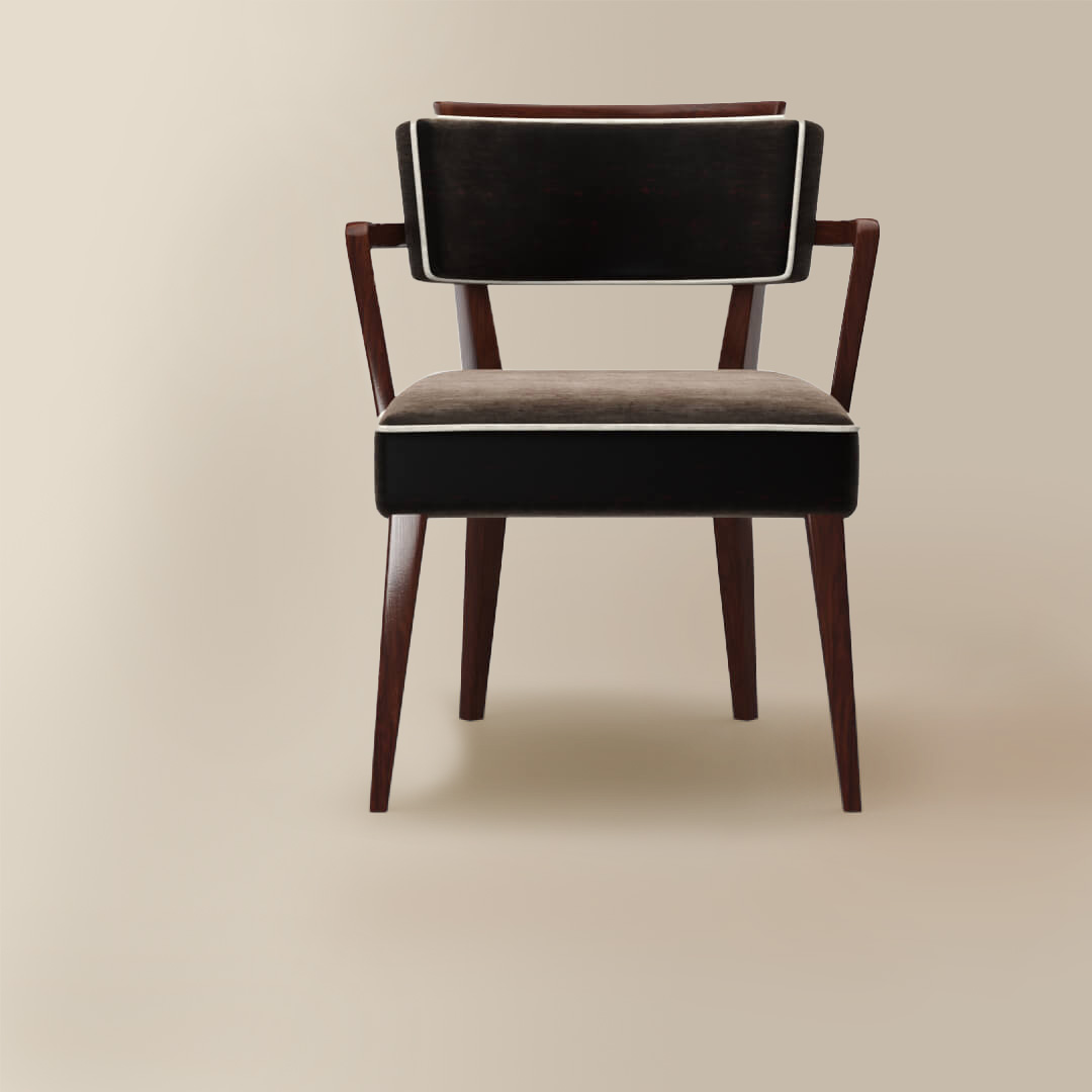 charles armchair brown front