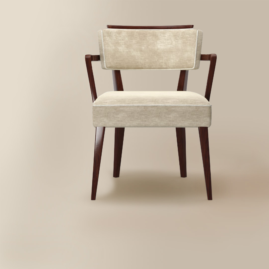 charles armchair white front