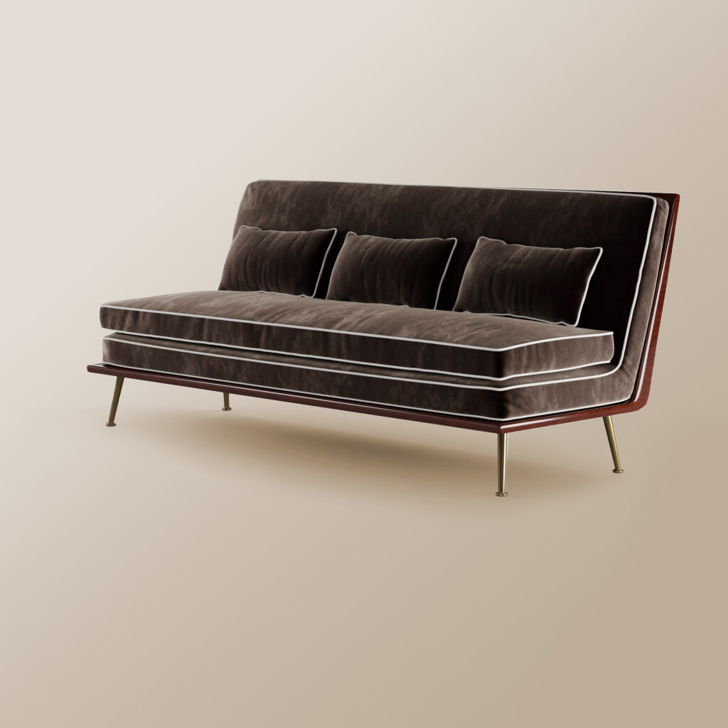 beverly sofa brown