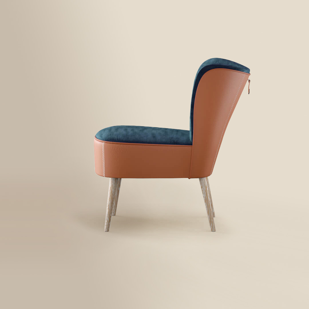 saddle chair blue lateral