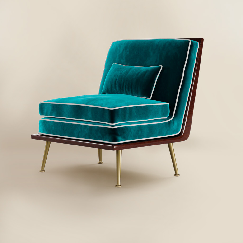 beverly armchair turquoise