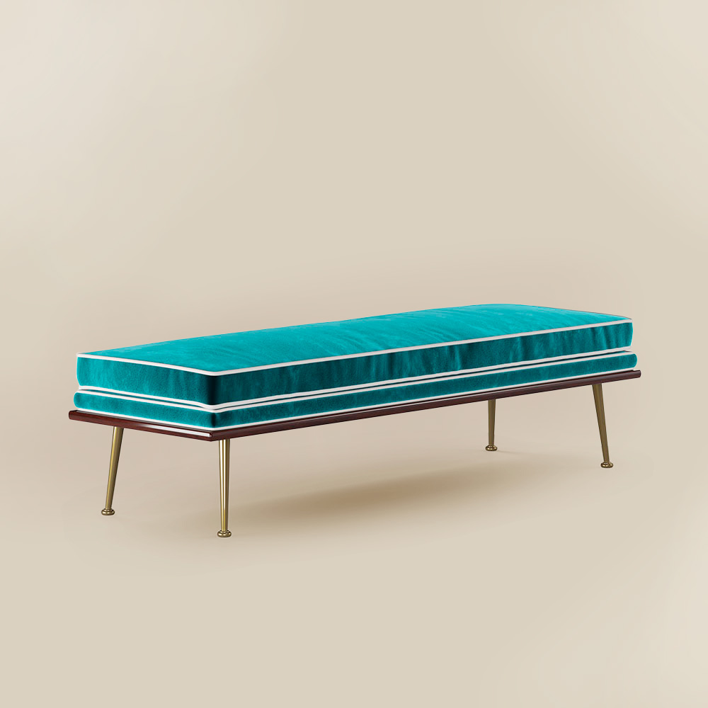 beverly bench turquoise