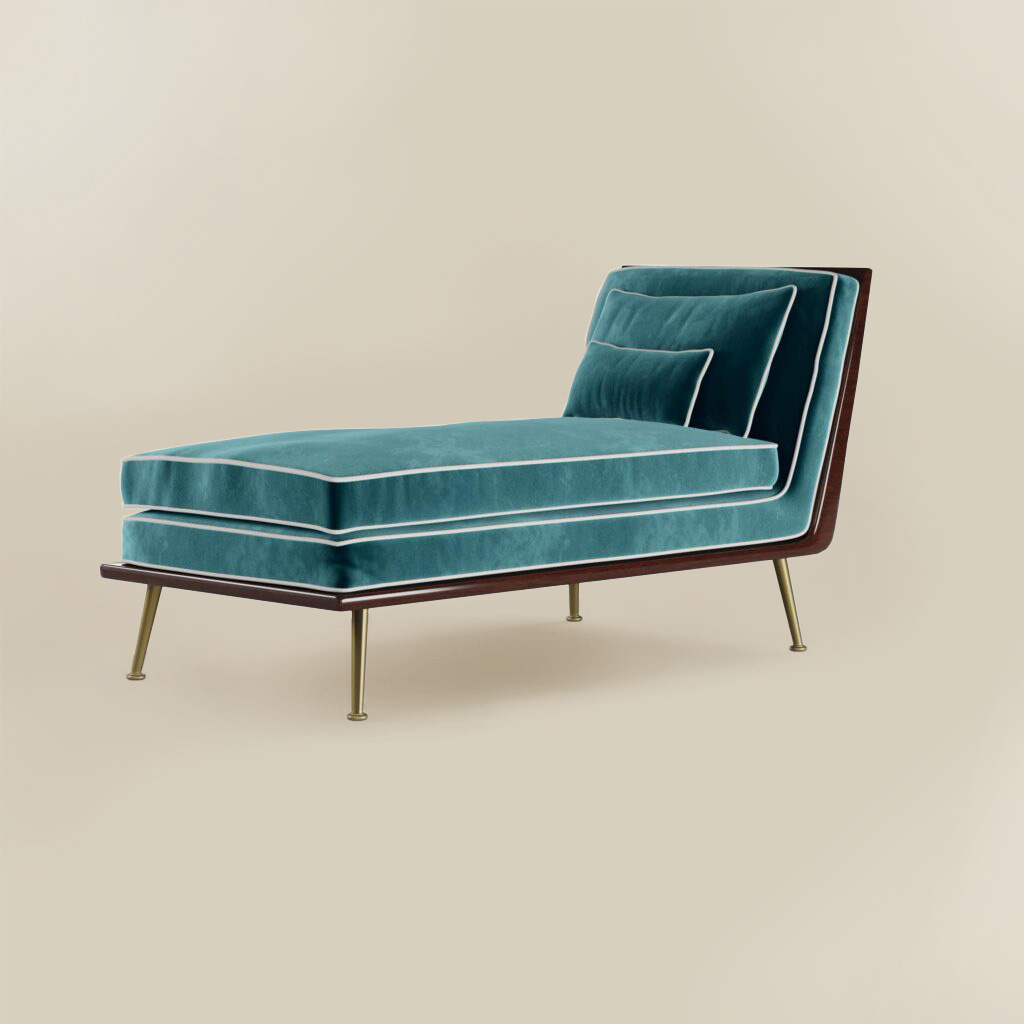 beverly chaise longue turquoise