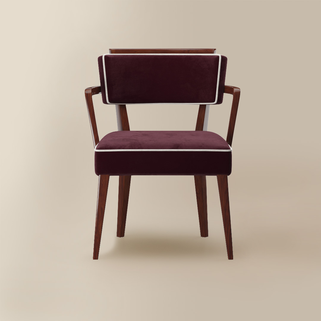Charles Armchair front plum