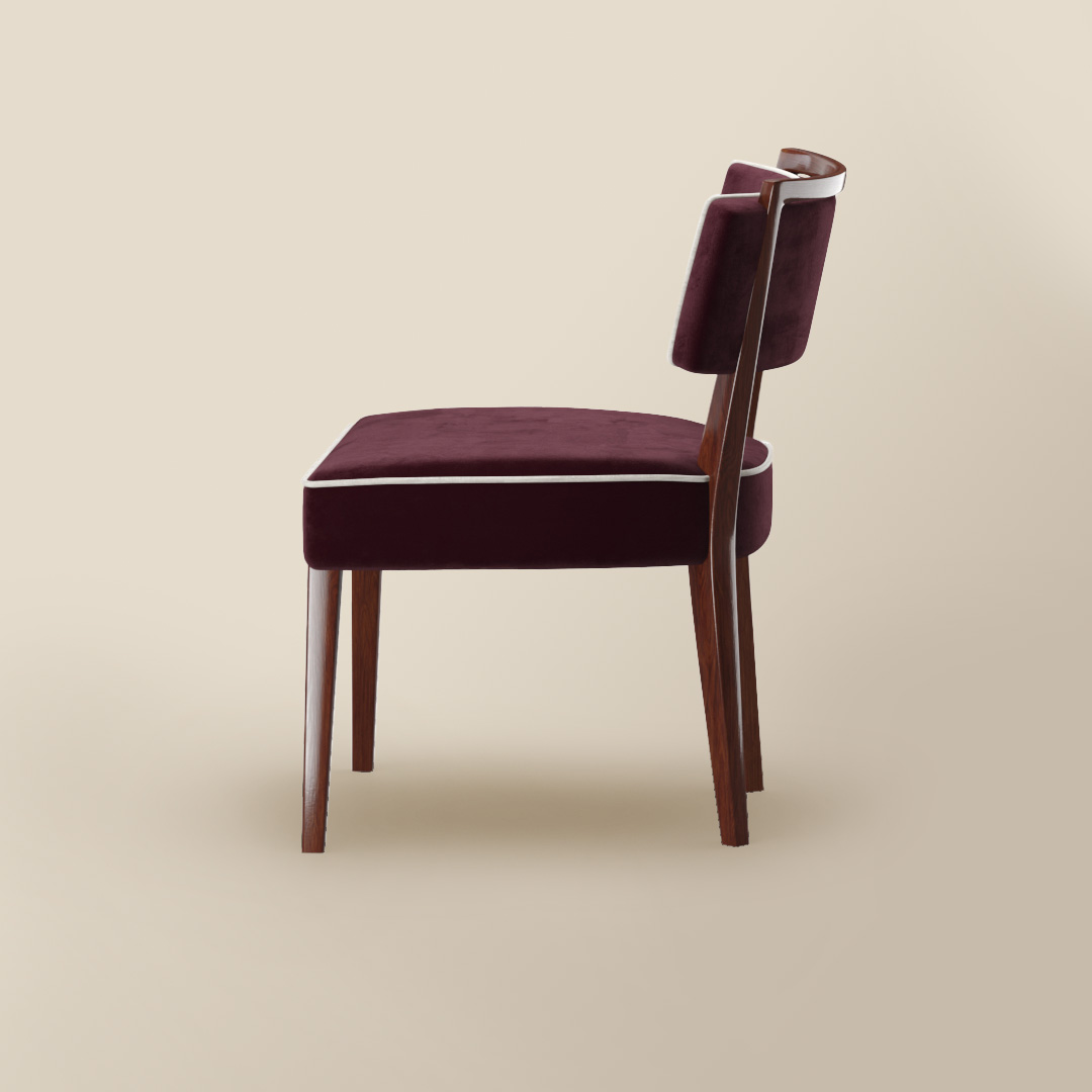 Charles Chair lateral plum