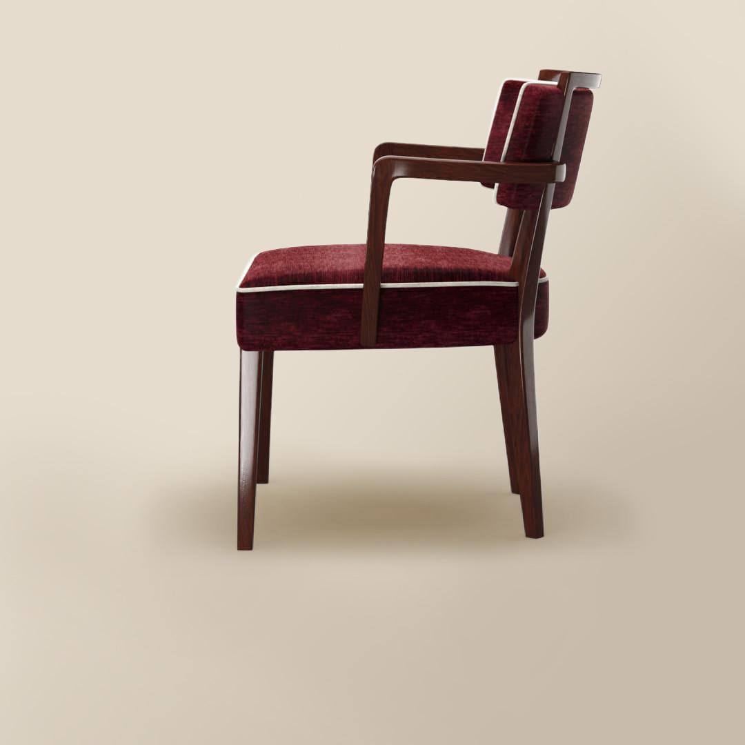 charles armchair bordeaux lateral