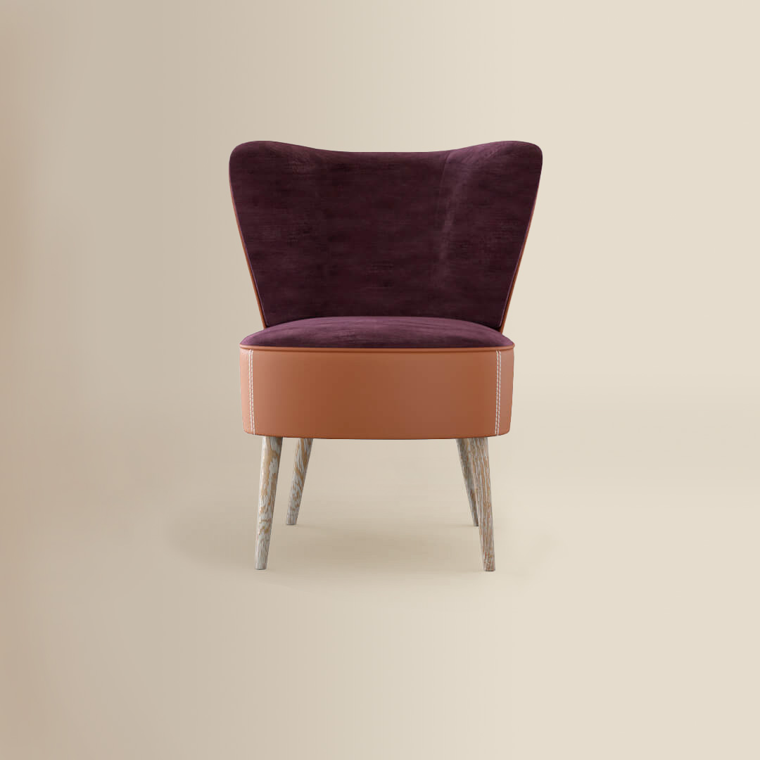 saddle chair plum front
