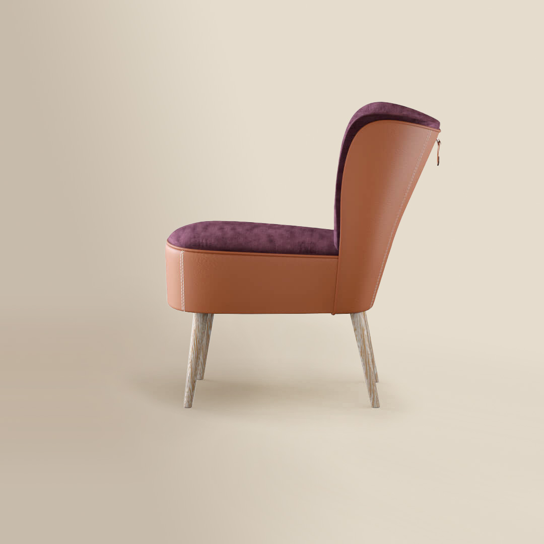 saddle chair plum lateral